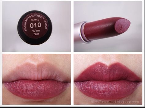 Revlon - Wine Not Revlon Wine With Everything Lipstick, Reckon Lipstick, Wine Color Lipstick, Revlon Lipstick Shades, Winter Lipstick Colors, Revlon Matte Lipstick, Revlon Lip Butter, Revlon Matte, Mac Lipstick Swatches