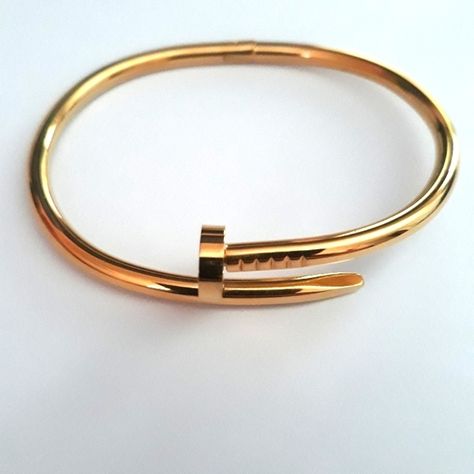 NEW Nail Bracelet Bangle Gold Filled Hayley Baldwin, Bracelet Bangle Gold, 22k Gold Bangles, Jewelry Product Shots, Nail Bracelet, Bangle Gold, Product Shots, New Nail, Earring Trends