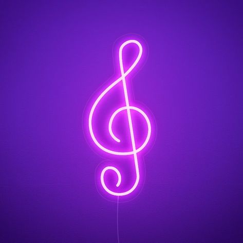 Elevate the ambiance of your space with our handmade Treble Clef Neon. Designed with passion in the north of France, this neon captures the visual essence of music, adding a note of elegance to your decor. Exceptional Features: 🎵 An Ode to Music: Express your love for music with this vibrant neon light, perfect for music lovers and lovers of musical aesthetics. 🎵 Fine Craftsmanship: Each neon light is meticulously shaped by hand, creating a bright and refined work of art. 🎵 Simple Installatio Purple Neon Lights, Neon Music, North Of France, Music Signs, Purple Vibe, Music Express, Mlp Characters, Glowing Art, Creative Display