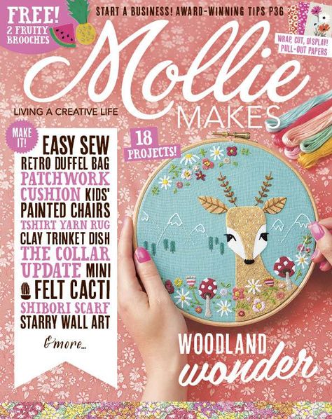 Hula Hoop Rug, Crochet Festival, Mollie Makes, Magazine Crafts, Patchwork Cushion, Painted Chairs, Media Company, Crafts For Girls, Bag Patterns To Sew