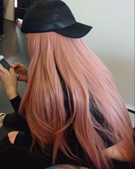 Blond Rose, Rose Blonde, Long Pink Hair, Pink Hair Dye, Peach Hair, Hair Color Pastel, Hair Color Pink, Brown Blonde Hair, Hair Dye Colors