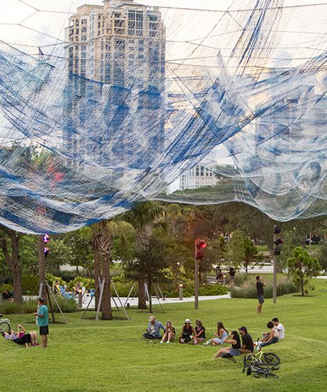 THE DIRT – UNITING THE BUILT & NATURAL ENVIRONMENTS Woven Sculpture, Janet Echelman, Led Light Projects, Florida Parks, Shadow Drawing, Fiber Sculpture, Public Private Partnership, St Petersburg Fl, Civil Rights Movement