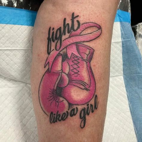 Boxing Glove Tattoos, Boxing Tattoo For Women, Boxing Gloves Tattoo, Boxing Tattoos, Fighter Tattoo, Feminine Shoulder Tattoos, Pink Boxing Gloves, Survivor Tattoo, Intricate Artwork