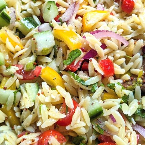 Low Sodium Orzo Salad Recipe - Low So Recipes Low Sodium Pasta Salad Recipes, Low Sodium Rice Recipes, Low Sodium Pasta Salad, Orzo Pasta Salad Recipe, Sodium Foods, Heart Healthy Recipes Low Sodium, Greek Orzo Salad, Low Salt Recipes, Salt Recipes