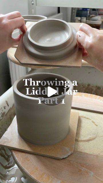 How To Throw A Lidded Jar, Throwing Lidded Jars, Lidded Jars Pottery, Clay Tips, Throwing Clay, Pottery Vases, Pottery Jar, Wheel Throwing, Pottery Videos