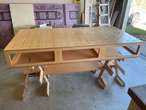 This my build of the Ron Paulk Smart Workbench. Mft Workbench, Ron Paulk, Paulk Workbench, Portable Workbench, Workbench Designs, Woodworking Tools Storage, Antique Woodworking Tools, Woodworking Lathe, Essential Woodworking Tools