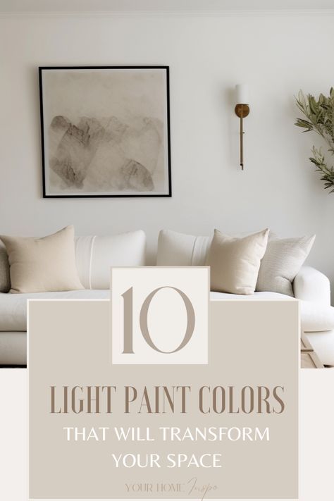 Find the best light paint colors for living room with these 10 fail-proof Benjamin Moore colors! Formal Living Room Paint Color Ideas, Best Light Wall Colors, Best Light Paint Colors, Modern Living Room Paint, Organization Living Room, Neutral Interior Paint Colors, Colors For Living Room, Family Room Paint Colors, Warm Neutral Paint Colors