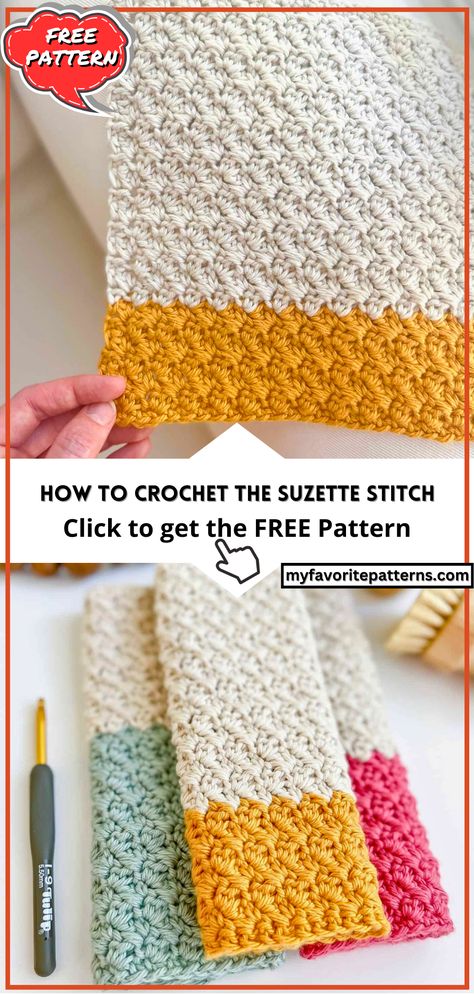 How to Crochet the Suzette Stitch Suzette Stitch Crochet Blanket, Suzette Stitch Crochet, Daisy Cottage Designs, Daisy Cottage, Cottage Designs, Crochet Stitches For Blankets, Dishcloth Pattern, Crochet Girls, Blanket Patterns