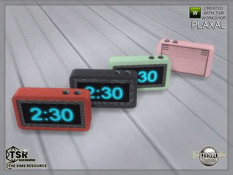 Sims 4 Cc Functional Alarm Clock, Sims 4 Alarm Clock Mod, Sims 4 Cc Alarm Clock, Sims 4 Alarm Clock, Easter Calendar, Sunrise Alarm Clock, Sims 4 Clutter, Basket Chair, Watch Stand