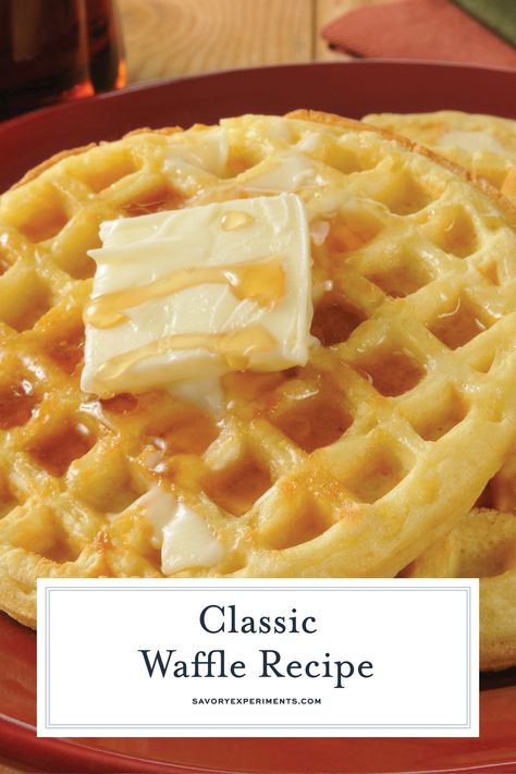 Waffle Variations, Homemade Waffle Recipe Easy, Waffle Batter Recipe, Waffle Mix Recipes, Classic Waffle Recipe, Best Waffle Recipe, Easy Waffle Recipe, Waffle Iron Recipes, Waffle Maker Recipes