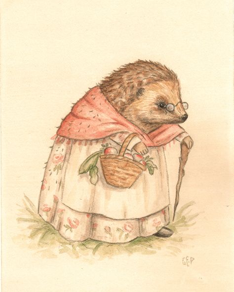 Hedgehog Painting, Cottagecore Animals, Painting Illustration Art, Beatrix Potter Illustrations, Cottagecore Art, Storybook Art, Art Forest, Turnips, 강아지 그림