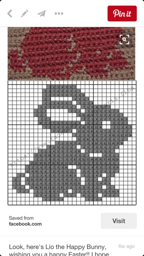 Bunny graph Crochet Heart Blanket, Double Knitting Patterns, Graph Crochet, Fair Isle Knitting Patterns, Cross Stitch For Kids, Crochet Wall Hangings, Pixel Crochet, Baby Cardigan Knitting Pattern, Animal Cross Stitch Patterns