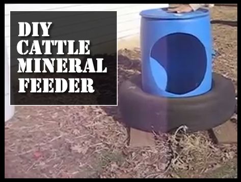 DIY Cattle Mineral Feeder - an affordable way to feed your cattle the minerals they require... #cattle #cows #diy #livestock Diy Cattle Feeder, Mineral Feeders For Cattle, Cow Feeder, Cattle Feeder, Homestead Lifestyle, Cow Stuff, Hobby Farming, Shade Grass, Chicken Tractors