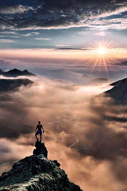 image | SHAKI SHAKIRA | Flickr On Top Of A Mountain, Iceland Landscape, Top Of A Mountain, Above The Clouds, The Clouds, Iceland, Places To See, Beautiful Nature, A Man