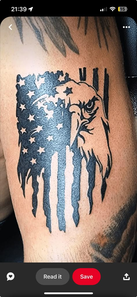 Small American Flag Tattoos For Guys, Men Patriotic Tattoos, Eagle Patriotic Tattoo, American Flag With Flowers Tattoo, Eagle Holding Flag Tattoo, Mens Flag Tattoo Ideas, Girly American Flag Tattoo, American Flag With Eagle Tattoo, Simple Patriotic Tattoos