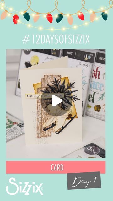 Sizzix on Instagram: "We're kicking off the 1st day of Sizzix with a GORGEOUS Christmassy card using dies from the NEW Christmas Vault release by @tim_holtz! Watch the full make with Pete over on our Youtube channel! ❄️
#12daysofsizzix #christmascardmaking #cardmaking #sizzixwithtimholtz #timholtz" Holiday Blocks By Tim Holtz, Tim Holtz Walter Die Cards, 1st Day, Christmas Cards To Make, Tim Holtz, Creating Art, Youtube Channel, Card Making, Doodles