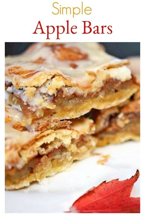 Apple bars from Platter Talk uses fresh apples and ordinary pantry spices. Kids and adults alike love this dessert bar recipe. Apple Bars Recipes Easy, Fresh Apple Recipes, Apple Bar Recipes, Apple Pie Bars Recipe, Apple Dessert Recipes Easy, Apple Bar, Easy Bar Recipes, Bar Desserts, Store Bought Pie Crust