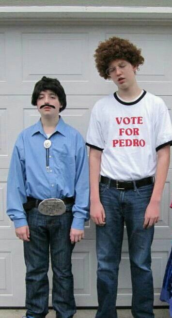 Napoleon And Pedro, Nepolian Dynamite, Pedro Napoleon Dynamite, Napoleon Dynamite Costume, Napoleon Costume, Max And Ruby, Matching Halloween Costumes, Napoleon Dynamite, Halloween Eye Makeup