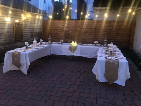 Backyard Rehearsal Dinner, Rehearsal Dinner Inspiration, 60th Birthday Decorations, Rehearsal Dinner Decorations, Small Backyard Wedding, Tent Decorations, Casino Theme, Wedding Rehearsal Dinner, Gaming Decor