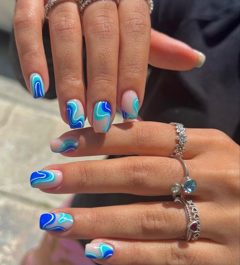 Vacation Nail Designs, Teen Nails, Cruise Nails, Beachy Nails, Summer Nail Designs, Cute Simple Nails, Simple Gel Nails, Summery Nails, July Nails