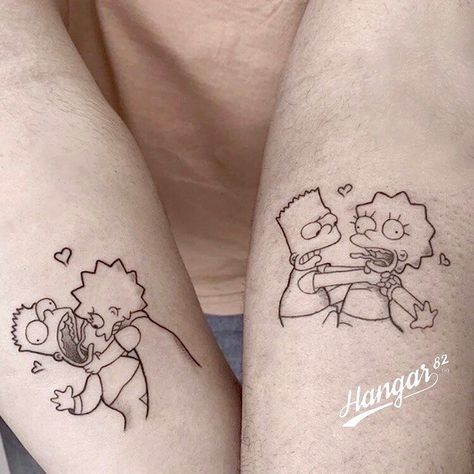 Bro Tattoos, Matching Tattoos For Siblings, Lotusblume Tattoo, Infinity Couple Tattoos, Maching Tattoos, Simpsons Tattoo, Brother Sister Tattoo, Matching Friend Tattoos, Small Matching Tattoos