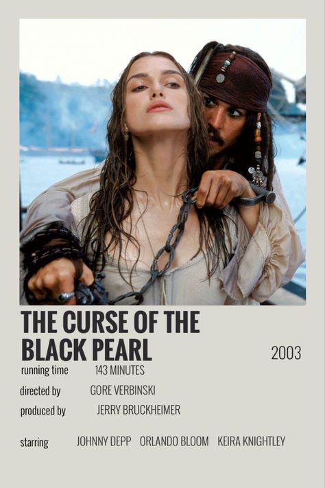 Pearl Poster, Curse Of The Black Pearl, Film Polaroid, Queen Of The South, Wes Anderson Movies, The Black Pearl, Johnny Depp Movies, Manic Pixie Dream Girl, Polaroid Poster