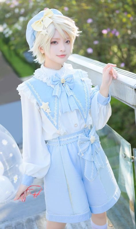 The Fantastic Twins Lolita OP Dress, Ouji Blouse and Ouji Shorts Op Dress, Lolita Outfits, Twin Outfits, Super Good, Kawaii Fashion Outfits, Kawaii Clothes, Harajuku Fashion, Lolita Dress, Lolita Fashion