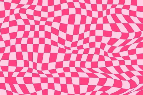 Free vector flat distorted checkered bac... | Free Vector #Freepik #freevector #background-flat #checkered #background #background-design Checkered Desktop Wallpaper, Distorted Checkered, Groovy Illustration, Pink Bg, Checker Wallpaper, Checker Background, Checkered Background, Tile Texture, Red Checkered