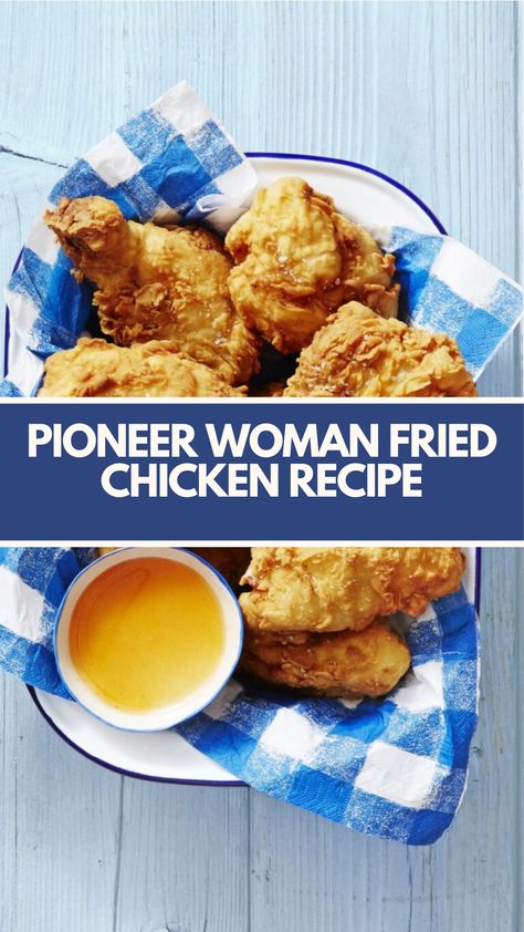 This crispy and flavorful fried chicken recipe from Pioneer Woman is perfect for family gatherings or a hearty meal. The chicken is soaked in buttermilk overnight for tender meat and coated in a well-seasoned, slightly spicy breading for the perfect crunch. Pioneer Woman Fried Chicken, Pioneer Woman Recipes Dinner, Pioneer Kitchen, Chicken Milk, Tender Meat, Fried Chicken Recipe, Hearty Meal, Fried Chicken Recipes, Hearty Meals