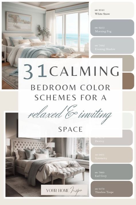 Calming Bedroom Colors, Cozy Bedroom Colors, Kenting, Bedroom Hacks, Modern Farmhouse Bedroom, Cozy Fall Bedroom, Calming Bedroom, Bedroom Cozy, Bedroom Wall Colors