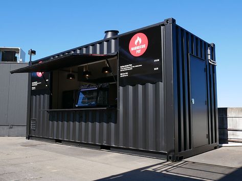 Container Kitchen Design, Container Food Truck, Food Containers Design, Shipping Container Restaurant, Shipping Container Cafe, 40ft Shipping Container, Gerobak Dorong, Container Restaurant, Combi Oven