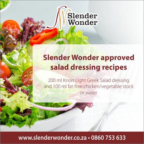 Slender Wonder, Hcg Recipes, Salad Sauce, Salad Dressing Recipes, Greek Salad, Vegetable Stock, Dressing Recipe, Chicken And Vegetables, Fat Free