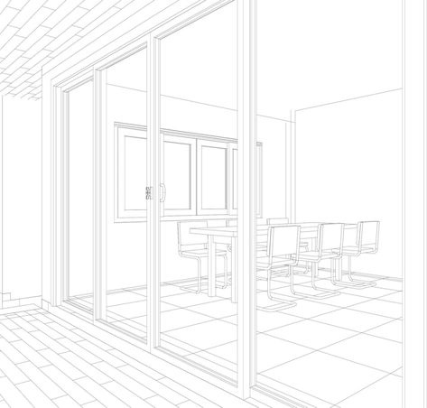 Vector a sketch of a room with a desk an... | Premium Vector #Freepik #vector #office-sketch #interior-sketch #cad #room-sketch Office Drawing Sketch, Study Room Drawing Sketch, Dining Drawing Partition, Office Cabin Glass Partition, Vector Sketch, Glass Partition, Desk Chair, Desk