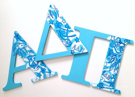 Adpi Letters, Greek Letters Painted, Sorority Letters Painted, Sorority Canvases, Quilling Letters, Letter Designs, Sorority Sugar, Big Lil, Sorority Letters