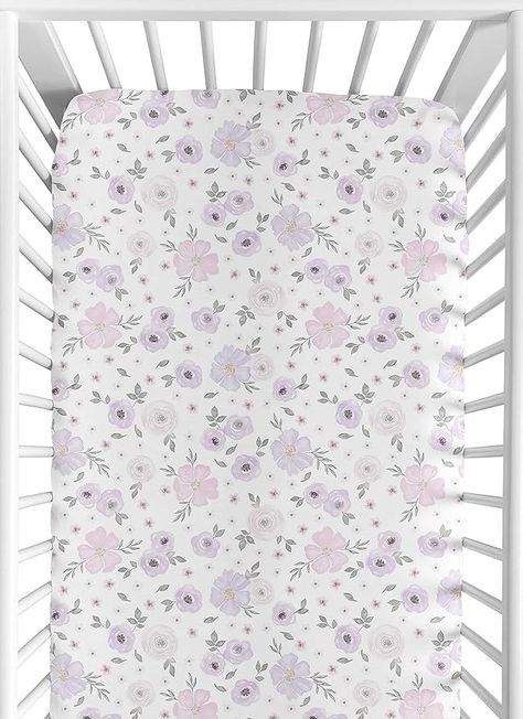 Lavender Nursery, Baby Crib Sheets, Baby Sheets, Crib Toddler Bed, Sweet Jojo Designs, Nursery Bedding Sets, Baby Fits, Jojo Designs