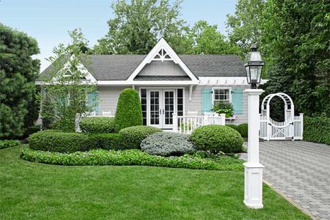 A Seaside Cottage Looks Small, Lives Large - This Old House Rocking Chair Porch, Bluestone Patio, 1950s House, Double French Doors, Seaside Cottage, Private Patio, Patio Ideas, Beach Cottages, Coastal Decor