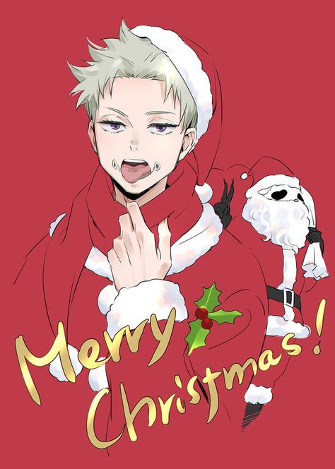 Merry Christmas Jujutsu Kaisen, Jujutsu Kaisen Christmas Wallpaper, Mery Chirtmas Anime, Anime Merry Christmas Art, Inumaki Christmas, Jjk Christmas Wallpaper, Christmas Jujutsu Kaisen, Inumaki And Panda, Jjk Christmas