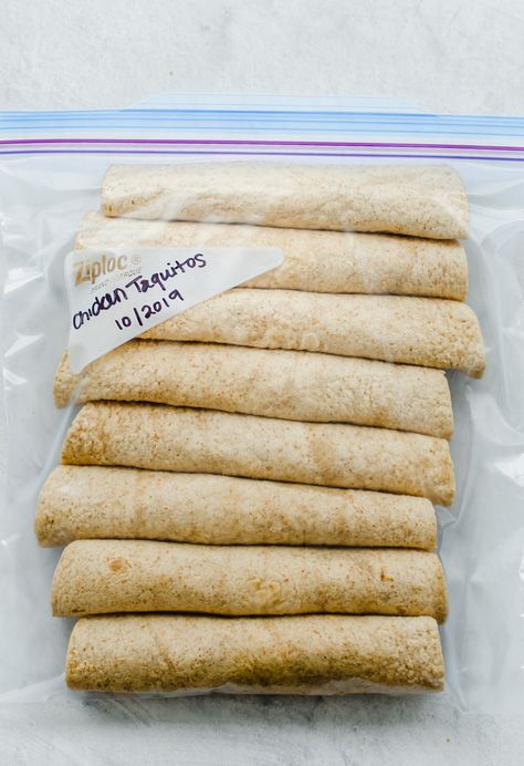 This kid-friendly Instant Pot Chicken and Cheese Taquitos recipe goes from frozen chicken breasts to a delicious dinner on the table in 45 minutes with very minimal hands-on work. You can easily double and freeze these for later. #chicken #easydinner #freezermeal #freezercooking #kidfriendly #makeaheadmeal #instantpot #chickenrecipe Chicken Taquitos Freezer Meal, Freezer Taquitos Chicken, Freezer Chicken Taquitos, Freezer Meals Make Ahead Recipes, Freezer Taquitos, Taquitos Freezer, Freezer Chicken Meals, Chicken And Cheese Taquitos, Cheese Taquitos