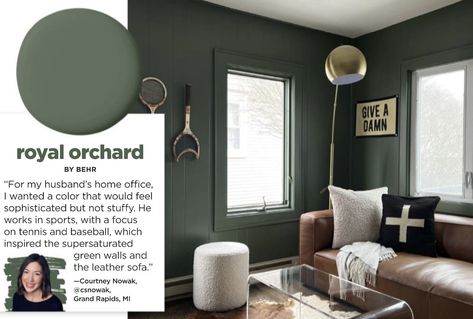 Dark Green Paint Behr, Green Paint Behr, Behr Paint Green, Dark Green Paint, Laundry Pantry, Dark Green Walls, Behr Paint, Green Paint, Green Wall