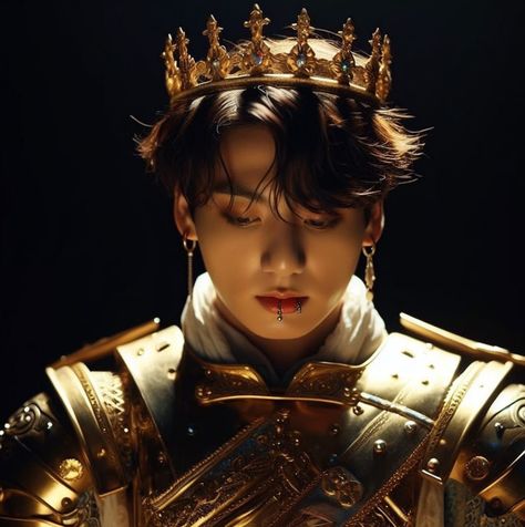 Jungkook King Edit, King Jungkook, Moon Warrior, Fanart Jikook, Bts Maknae Line, Bts V Pictures, Jeon Jungkook Photoshoot, Jungkook Cute, Foto Jungkook