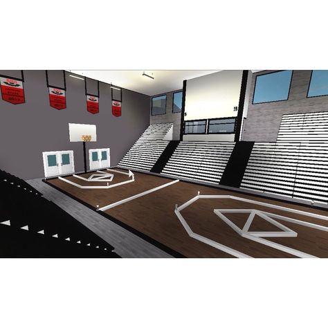 School Gym Bloxburg, Bloxburg Basketball Court, Bloxburg School Build Exterior, Bloxburg School Layouts, Town Bloxburg, Bloxburg School, Bloxburg Rooms, Bloxburg Town, Bloxburg Hacks