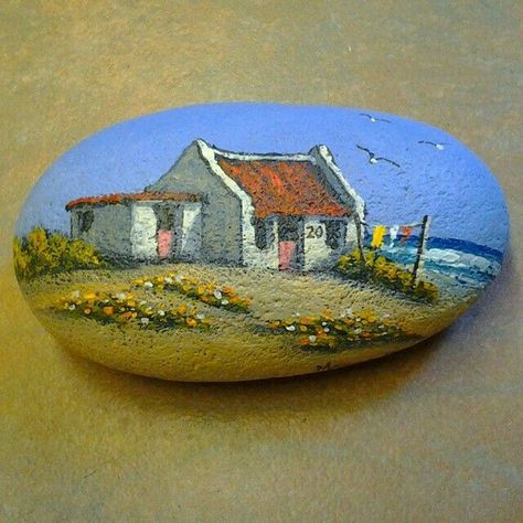 ♡ Large Rock Painting, Large Rock Painting Ideas, Painting Ideas Stone Art, Diy Mat, Diy Rock Art, Stone Art Painting, Rock Painting Ideas, Rock Painting Patterns, Hand Painted Stones