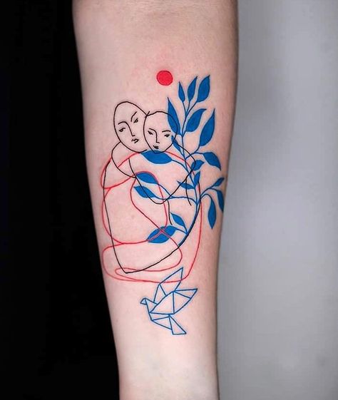 SYLWIRA on Instagram: “My interpretation of "Virgin and child" by Matisse for lovely woman. Done at @unikat_berlin. Thanks a lot. . . . #matisseinspired…” Matisse Tattoo, Thanks A Lot, Geometric Tattoo, Watercolor Tattoo, Berlin, Tattoos, On Instagram, Instagram