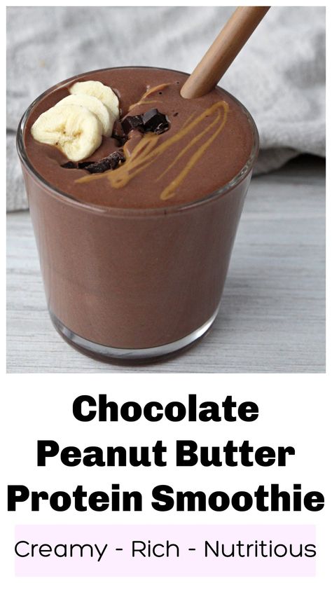 Chocolate Peanut Butter Protein Smoothie - Love to be in the Kitchen Chocolate Peanut Butter Protein Smoothie, Peanut Butter Protein Smoothie, Fairlife Milk, High Protein Yogurt, Smoothie Popsicles, Protein Yogurt, Rachel Hollis, More Protein, Chocolate Peanut Butter Cookies