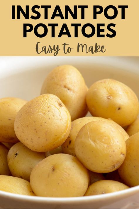 Instant Pot Mashed Potatoes No Drain, Instant Pot Golden Potatoes, Instant Pot Potatoes, Pressure Cook Potatoes, Gluten Free Recipes Side Dishes, Cooked Potatoes, Potatoes Easy, Steamed Potatoes, Easy Gluten Free Desserts