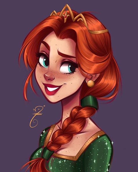 Non Disney Princesses, Drawing Steps, Princess Fiona, Disney Princess Fan Art, Disney Princess Drawings, Model Sheet, Dreamworks Animation, Fairytale Art, Film Art