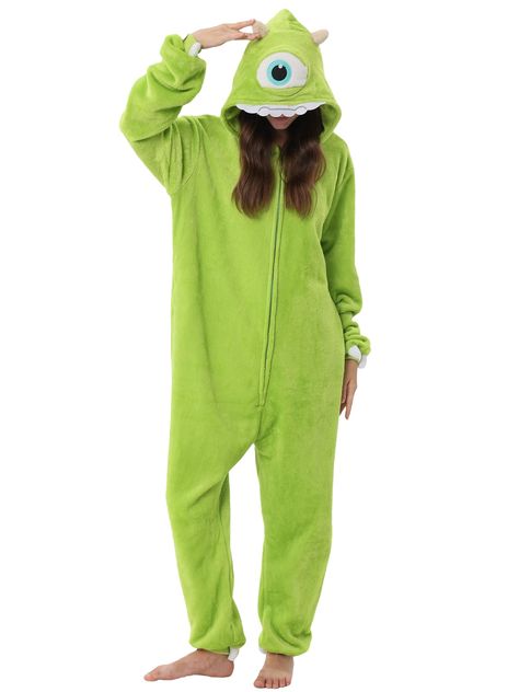 PRICES MAY VARY. COMFORTABLY WARM AND SNUG: These adult onesie pajamas are made using ultra-soft synthetic material that feels incredibly cozy and keeps you warm during those cold nights. TRICK OR TREAT: Our animal onesie has a cute and realistic shape and it's sure to become your favorite Halloween party costume. They are also great for roleplaying. FITS TRUE TO SIZE: We stock these cute non footed full body pjs in adult sizes ranging from Small-X Lager, with the right fit giving you enough roo Walmart Onesies Adult, Adult Disney Onesie, Adult Onesie Pajamas Halloween, Onesie Pajamas Women One Piece, Halloween Pajama Onesie, Purple Onesie Adult, Onesie Halloween Costume, Mike Wazowski Costume, Halloween Pjs