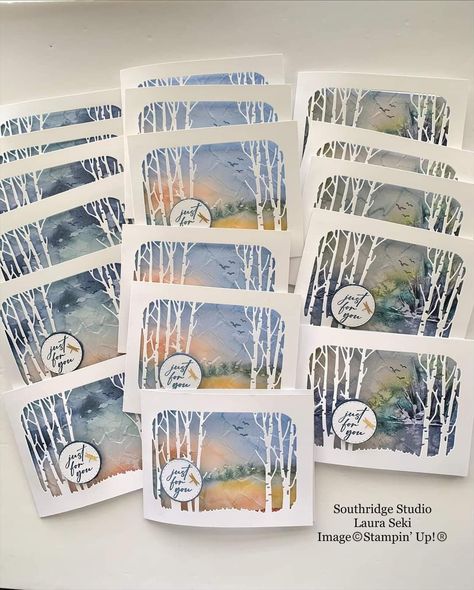 Garden Meadow, Designer Paper Cards, Bday Cards, Window Cards, Card Crafting, Stampin Up Catalog, Tree Cards, Art Cards, Cardiology