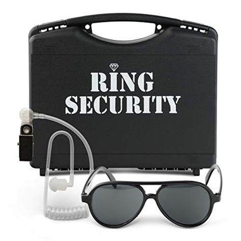 Ring Security Wedding, Ring Bearer Security, Ring Bearer Proposal, Ring Bearer Signs, Wedding Ring Bearer Boxes, Ring Security, Ear Piece, Ring Bearer Gifts, Ring Bearer Box