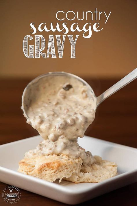 Country Sausage Gravy, Country Sausage, Best Biscuits And Gravy, Best Biscuits, Sausage Gravy And Biscuits, Sausage Gravy Recipe, Homemade Buttermilk Biscuits, Diy Easy Recipes, Jimmy Dean